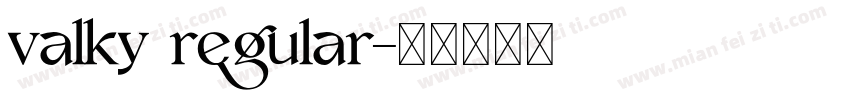 valky regular字体转换